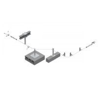 Стаціонарна тросова система горизонтальної страховки INNOTECH ALLinONE AIO для бетонної поверхні