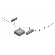 Стаціонарна тросова система горизонтальної страховки INNOTECH ALLinONE AIO для бетонної поверхні