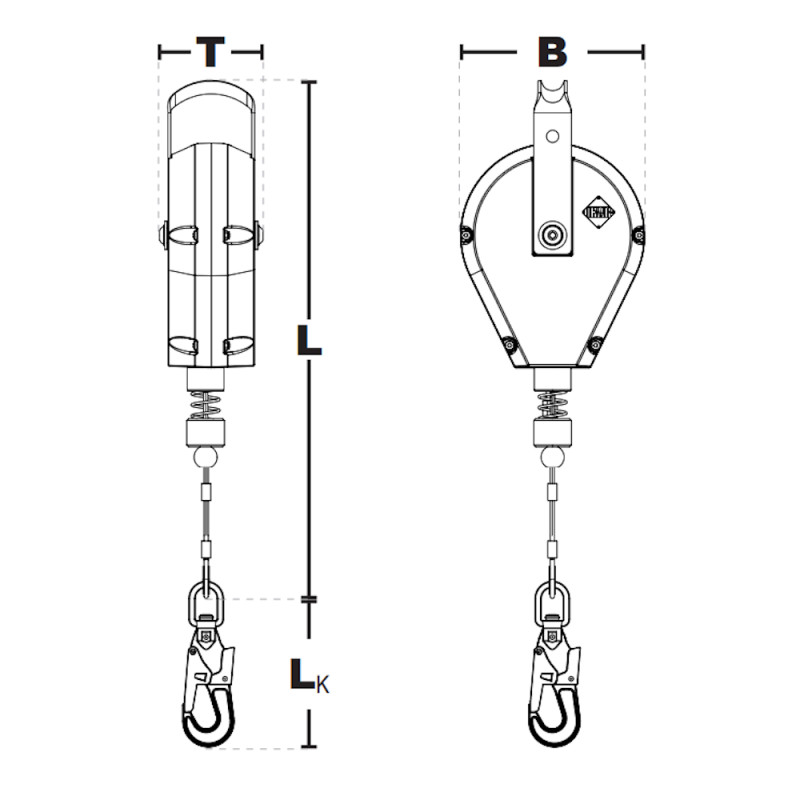Механічний пристрій AUTOBLOK IKAR H 33 зі сталевим тросом 33 м AD233
