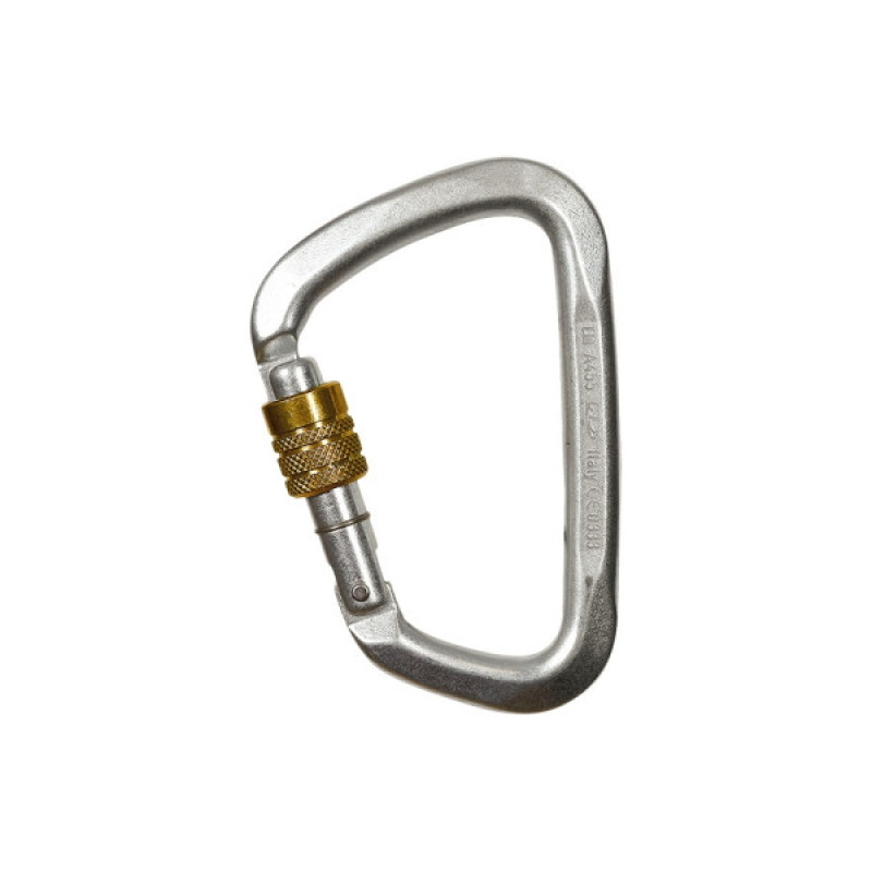 Карабін ASSECURO трапеція сталевий з механічною муфтою AJ516