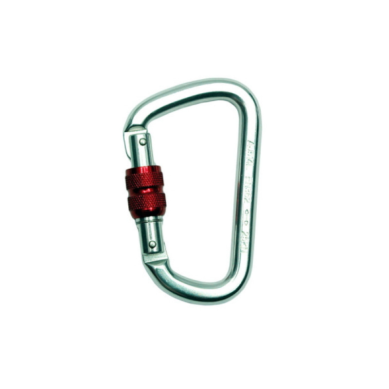 Карабін ASSECURO трапеція алюмінієвий з механічною муфтою AJ514L