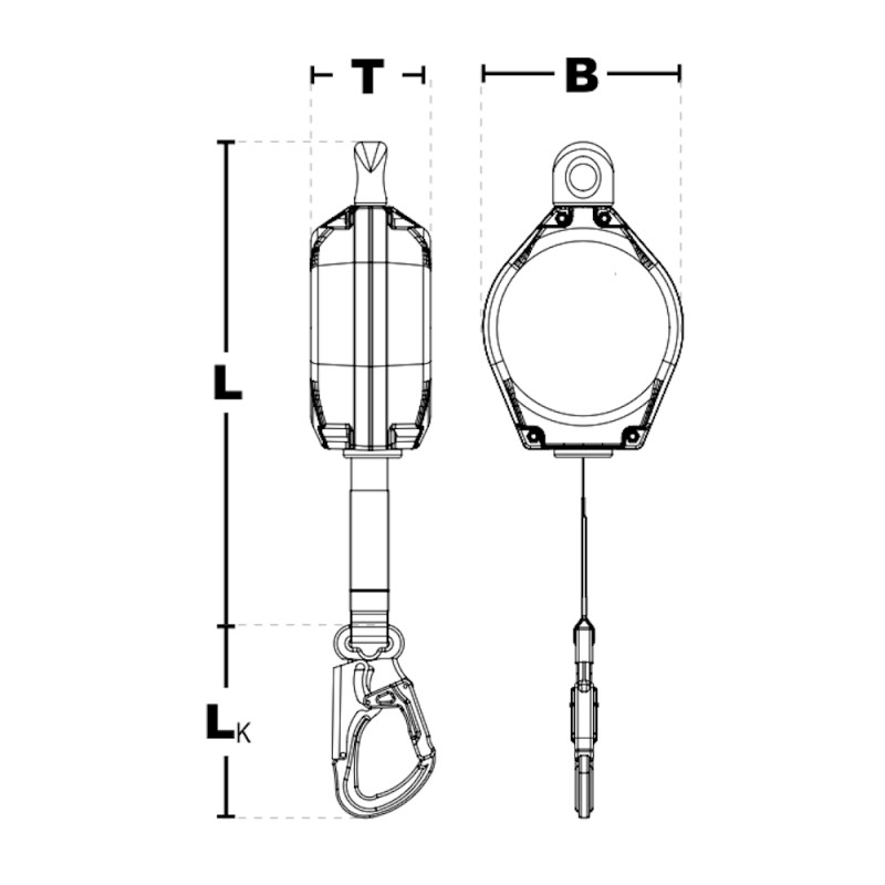 Механічний пристрій AUTOBLOK IKAR HWPB 12 з поліамідною стрічкою 12 м AD212T