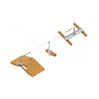 Стаціонарна тросова система горизонтальної страховки INNOTECH ALLinONE AIO для дерев'яної поверхні