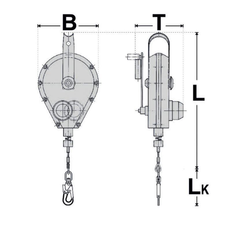 Механічний пристрій AUTOBLOK IKAR з лебідкою 12 м AD512