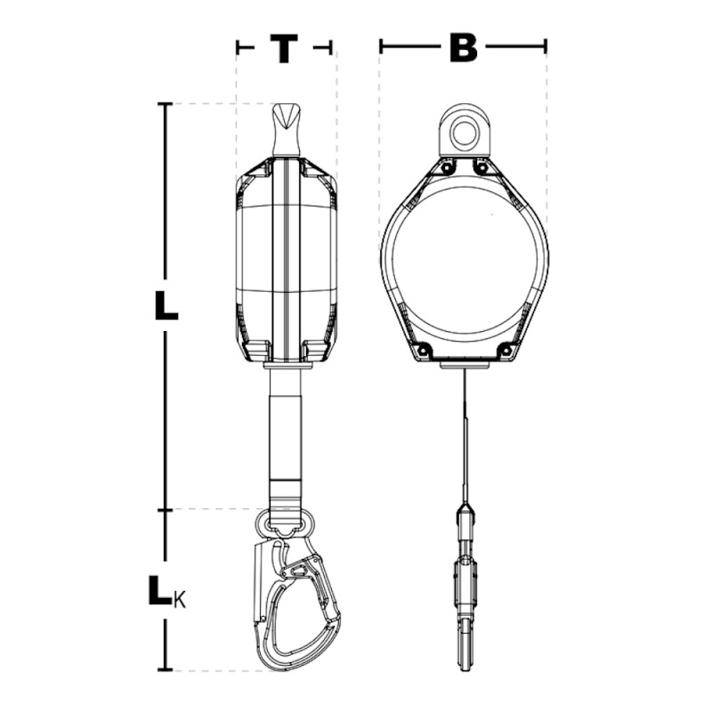 Механічний пристрій AUTOBLOK IKAR HWPB 15 з поліамідною стрічкою 15 м AD215T