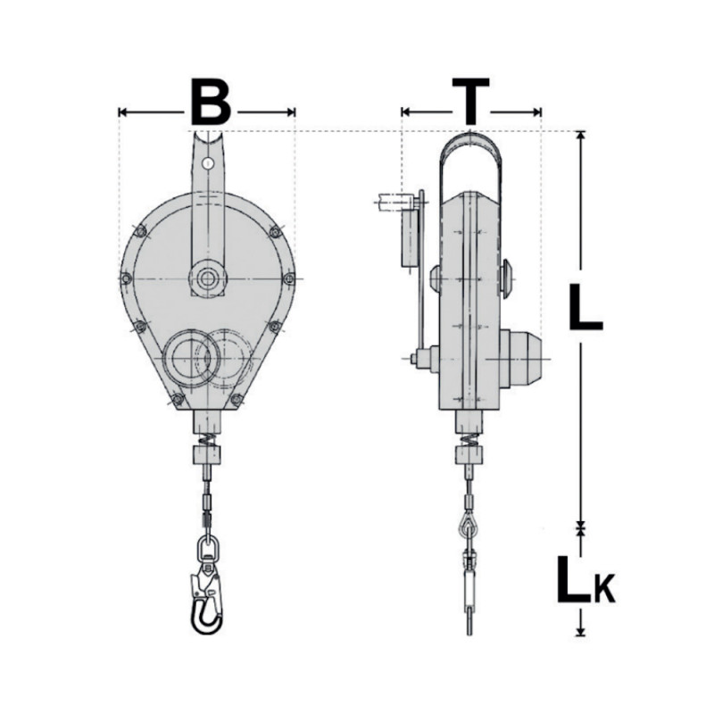 Механічний пристрій AUTOBLOK IKAR з лебідкою 18 м AD518