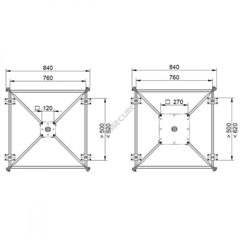 Опорна рама для стійки INNOTECH STABIL для трапецієподібного листа BEF-303