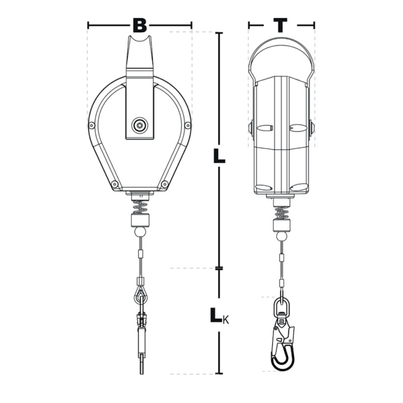Страхувальний пристрій IKAR HPS з тросом 18м пластиковий корпус HPS 18