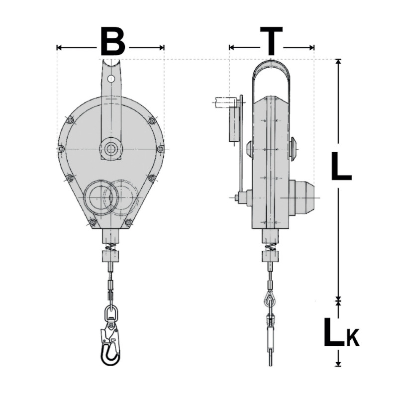 Механічний пристрій AUTOBLOK IKAR з лебідкою 30 м AD533