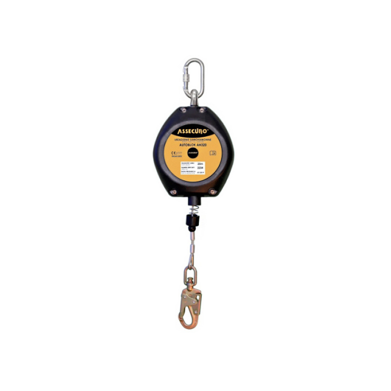Механічний пристрій AUTOBLOK ASSECURO для страховки зі сталевим тросом 20 м AH320