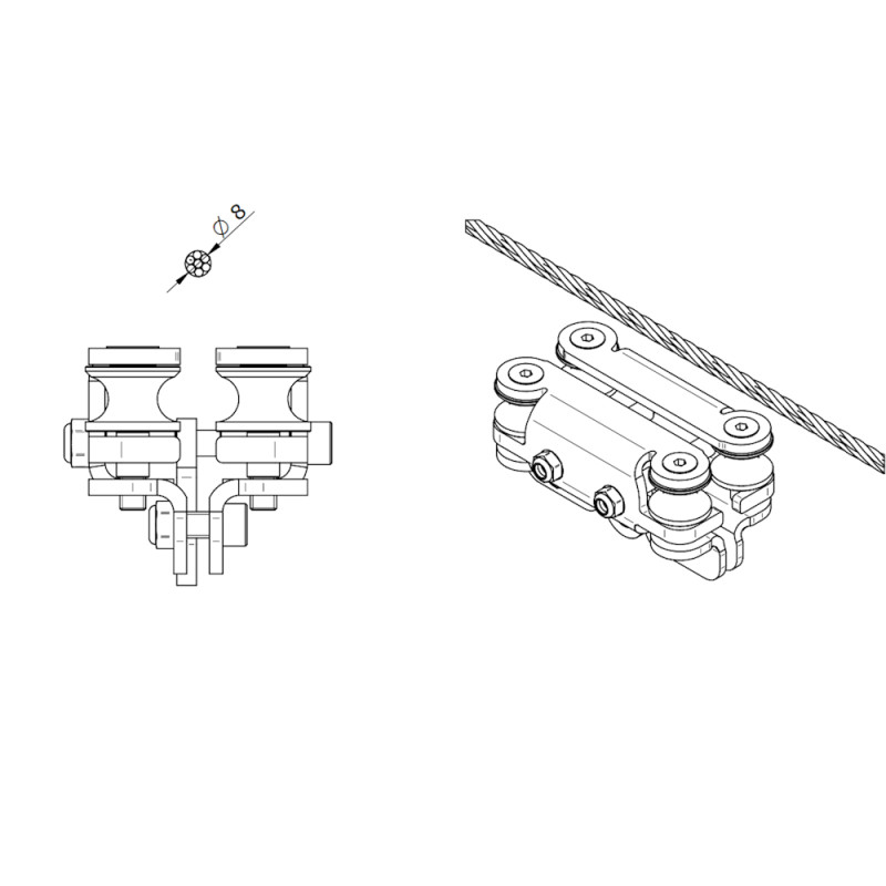 Візок INNOTECH GLEIT-12 для системи ALLinONE над головою AN812 GLEIT-12