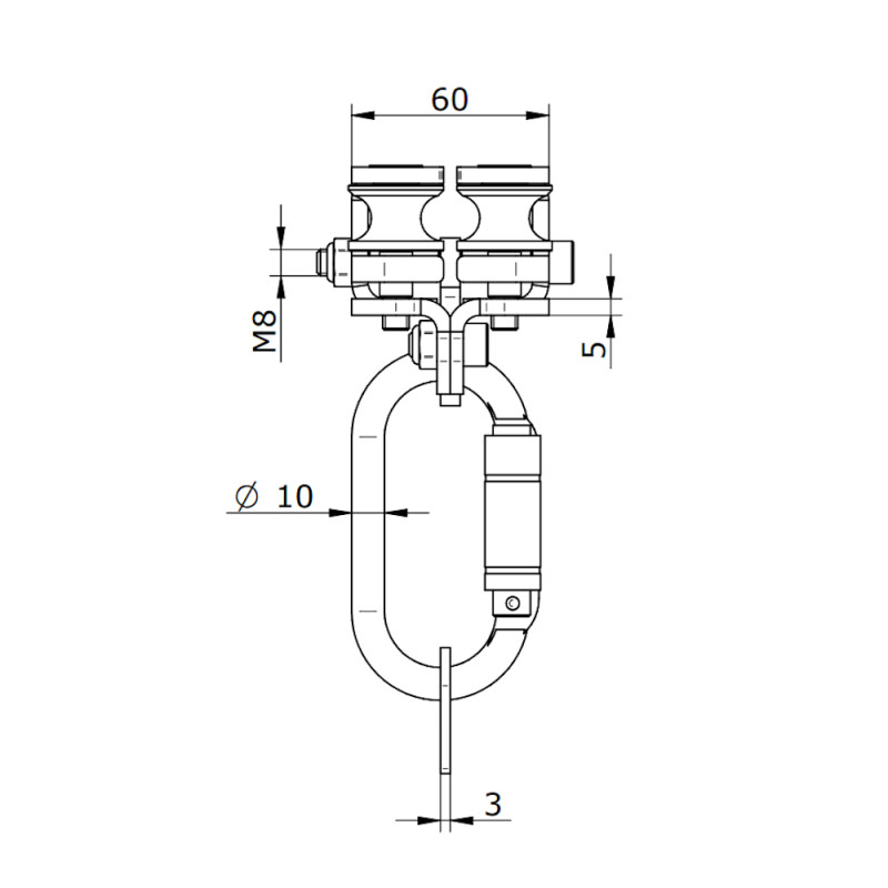 Візок INNOTECH GLEIT-12 для системи ALLinONE над головою AN812 GLEIT-12