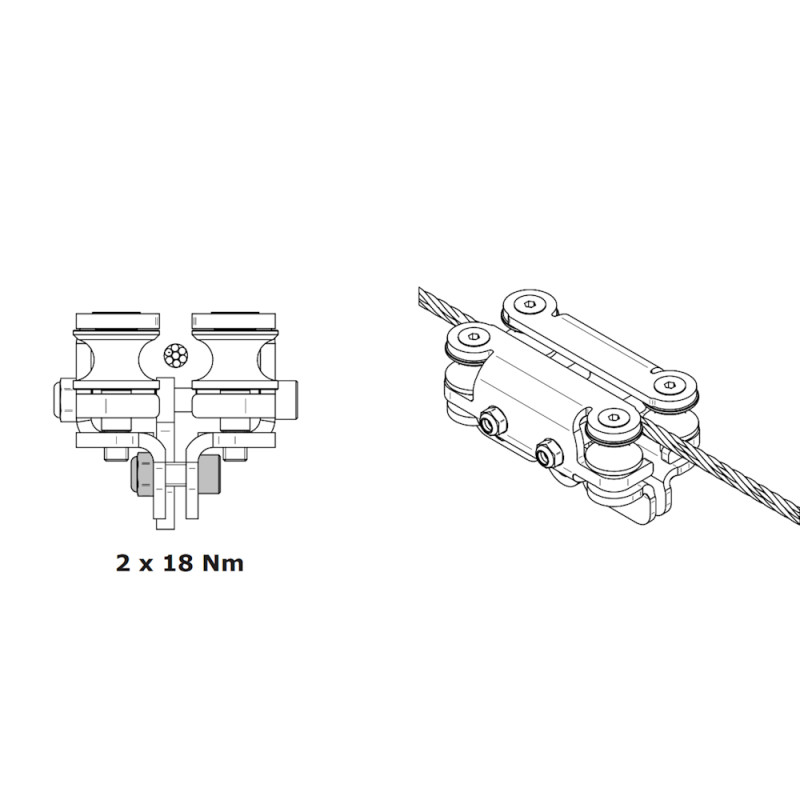Візок INNOTECH GLEIT-12 для системи ALLinONE над головою AN812 GLEIT-12