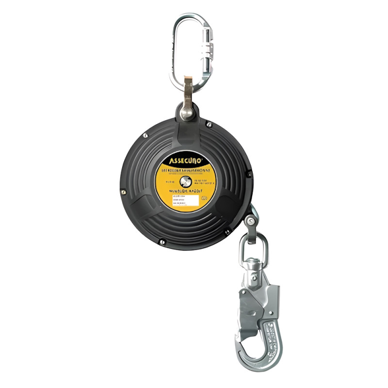 Механічний пристрій AUTOBLOK ASSECURO для страховки зі стрічкою 6 м AH206T