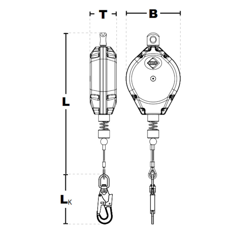 Механічний пристрій AUTOBLOK IKAR HWPS 3 зі сталевим тросом 3 м AD203