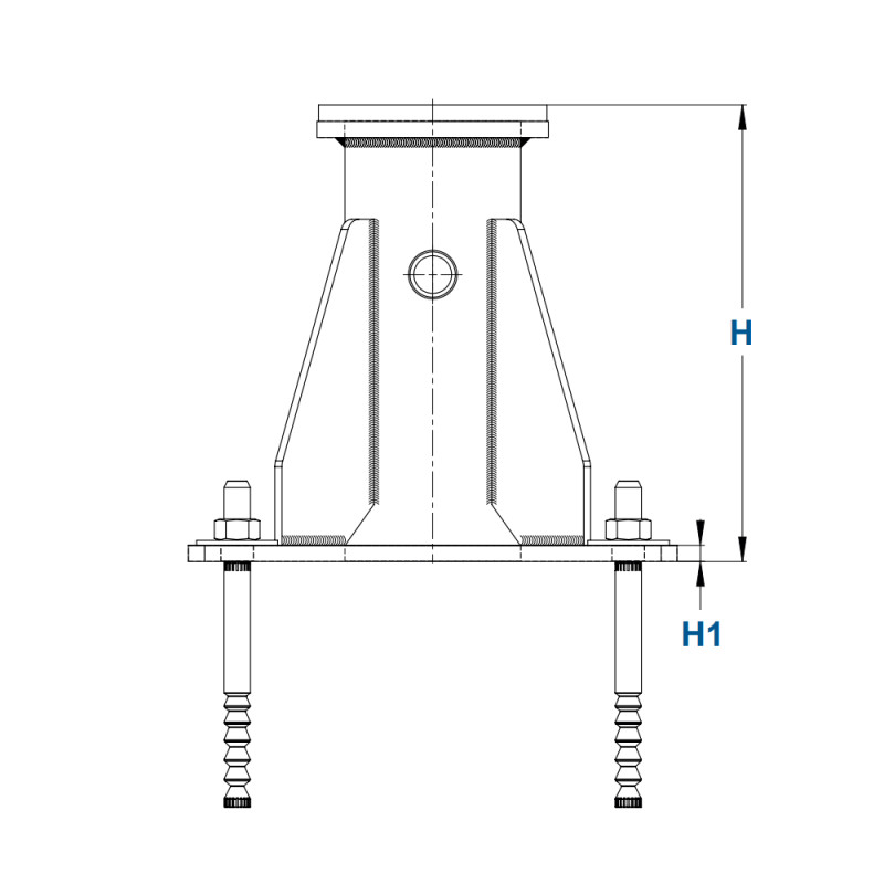 Кріплення консольного анкерного пристрою IKAR до підлоги AT4157-1