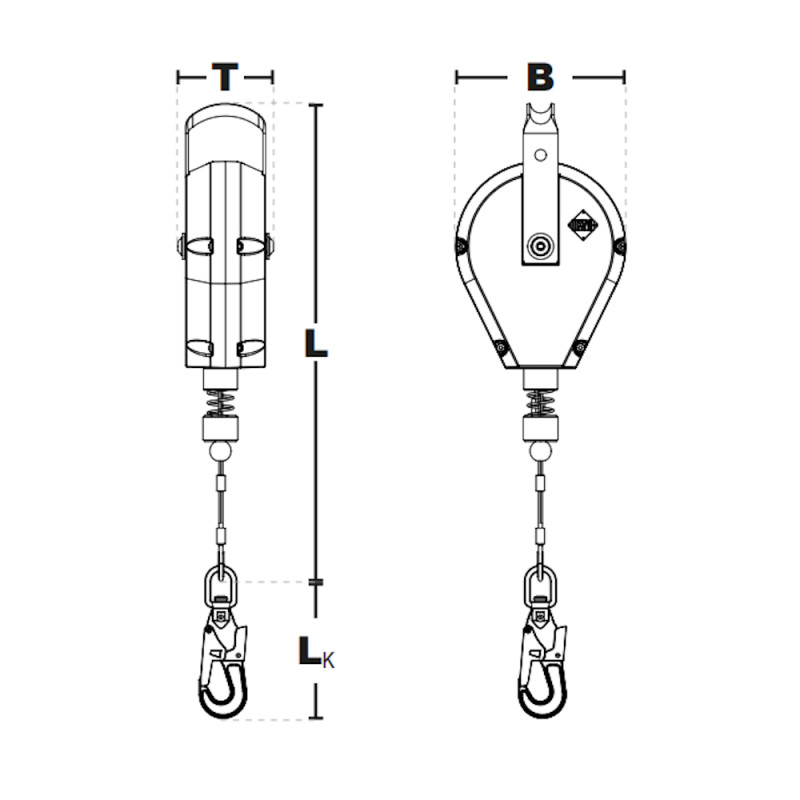Механічний пристрій AUTOBLOK IKAR H 42 зі сталевим тросом 40 м AD242