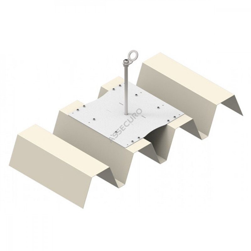 Стовпчик INNOTECH Quadrat 12 для трапецієподібного листа h = 600мм гвинти в комплекті EAP-QUAD-12-600