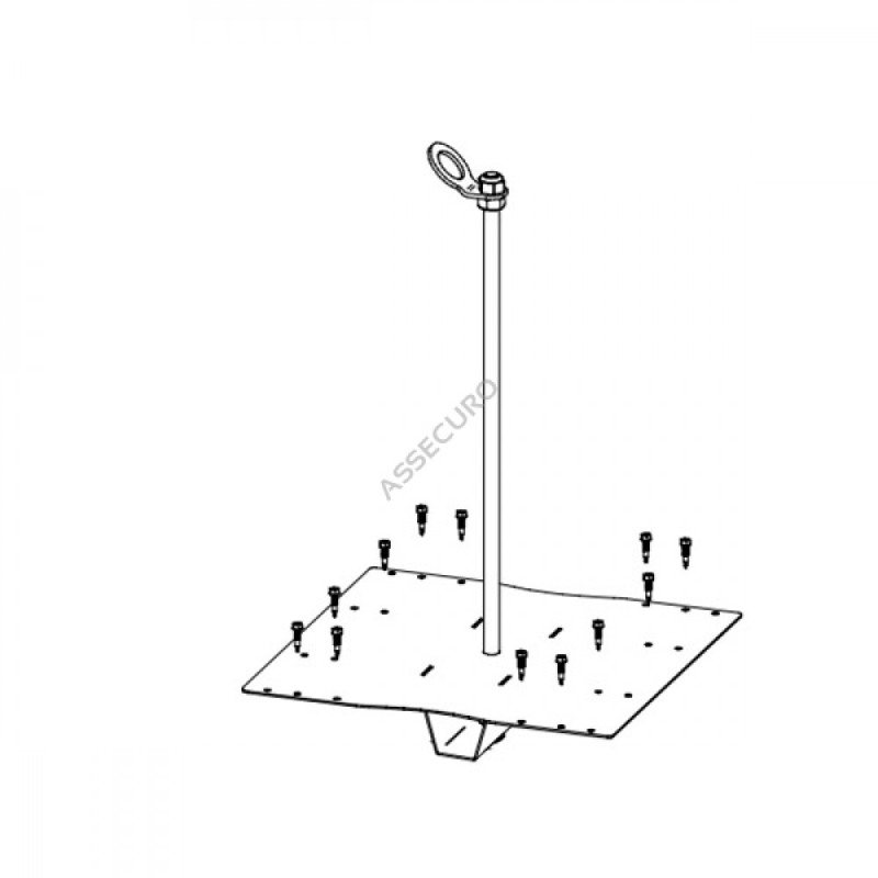 Стовпчик INNOTECH Quadrat 12 для трапецієподібного листа h = 600мм гвинти в комплекті EAP-QUAD-12-600
