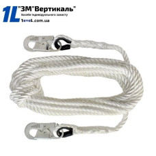 Фал рятувальний канат 12м з 2-ма карабінами К20 ФРК12К11