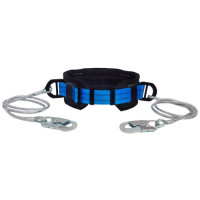 Пояс безлямковий Вертикаль укомплектований двома стропами із сталевого тросу з малими карабінами К20