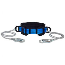 Пояс безлямковий Вертикаль укомплектований двома стропами із сталевого тросу з малими карабінами К20